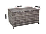 Darrahopens Furniture > Outdoor Outdoor PE Wicker Storage Box Garden 320L-Grey