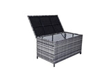 Darrahopens Furniture > Outdoor Outdoor PE Wicker Storage Box Garden 320L-Grey