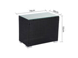 Darrahopens Furniture > Outdoor Outdoor Wicker End Table Black