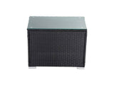 Darrahopens Furniture > Outdoor Outdoor Wicker End Table Black