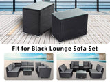Darrahopens Furniture > Outdoor Outdoor Wicker End Table Black