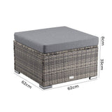 Darrahopens Furniture > Outdoor Outdoor wicker ottoman in Grey