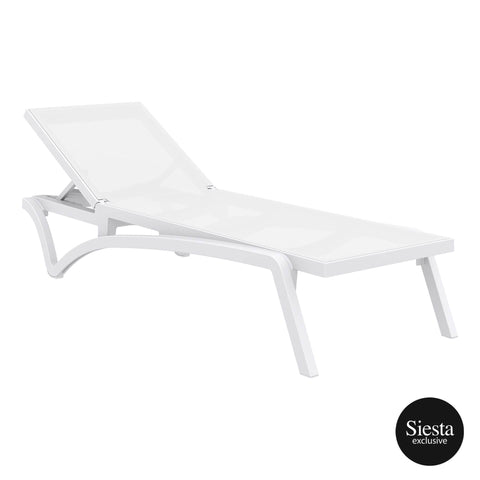 Darrahopens Furniture > Outdoor Pacific Sunlounger - White/White