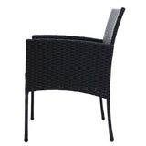 darrahopens Furniture > Outdoor Set of 2 Outdoor Bistro Chairs Patio Furniture Dining Chair Wicker Garden Cushion Gardeon