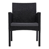 darrahopens Furniture > Outdoor Set of 2 Outdoor Bistro Chairs Patio Furniture Dining Chair Wicker Garden Cushion Gardeon