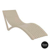 Darrahopens Furniture > Outdoor Slim Sunlounger - Taupe