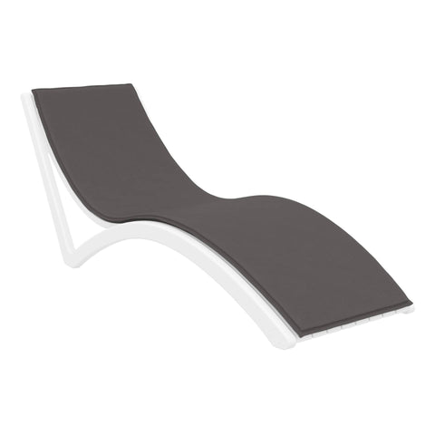 Darrahopens Furniture > Outdoor Slim Sunlounger - White with Dark Grey Cushion