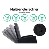 darrahopens Furniture > Outdoor Sun lounge Recliner Chair Wicker Lounger Sofa Day Bed Outdoor Furniture Patio Garden Cushion Ottoman Black Gardeon