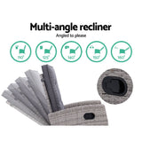 darrahopens Furniture > Outdoor Sun lounge Recliner Chair Wicker Lounger Sofa Day Bed Outdoor Furniture Patio Garden Cushion Ottoman Grey Gardeon