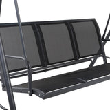 darrahopens Furniture > Outdoor Swing Chair Outdoor Furniture Hanging Chairs Hammock 3 Seater Canopy Garden Bench Seat Patio Gardeon Lounger Cushion Backyard Park Black