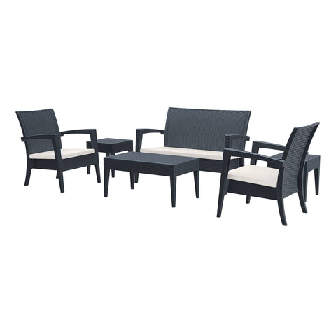 Darrahopens Furniture > Outdoor Tequila Lounge Set - Anthracite with cushions