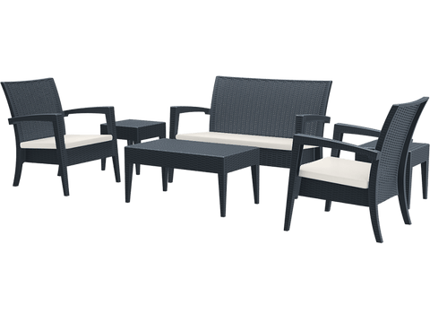 Darrahopens Furniture > Outdoor Tequila Lounge Set - Chocolate - No cushions