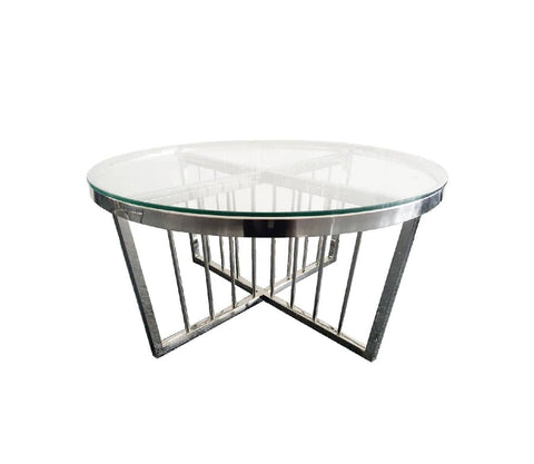 Darrahopens Furniture Salina Coffee Table -ClearTop - 80cm Silver
