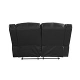darrahopens Furniture > Sofas 2 Seater Recliner Sofa In Faux Leather Lounge Couch in Black