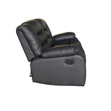 darrahopens Furniture > Sofas 2 Seater Recliner Sofa In Faux Leather Lounge Couch in Black