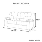 darrahopens Furniture > Sofas 3+1+1 Seater Recliner Sofa In Faux Leather Lounge Couch in Brown