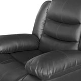 darrahopens Furniture > Sofas 3+2+1 Seater Recliner Sofa In Faux Leather Lounge Couch in Black