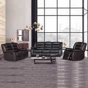 darrahopens Furniture > Sofas 3+2+1 Seater Recliner Sofa In Faux Leather Lounge Couch in Brown