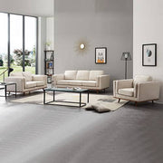 darrahopens Furniture > Sofas 3+2+1 Seater Sofa Beige Fabric Lounge Set for Living Room Couch with Wooden Frame