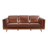 darrahopens Furniture > Sofas 3+2+1 Seater Sofa Brown Leather Lounge Set for Living Room Couch with Wooden Frame