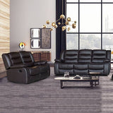 darrahopens Furniture > Sofas 3+2 Seater Recliner Sofa In Faux Leather Lounge Couch in Brown