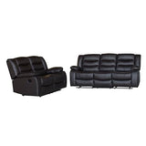 darrahopens Furniture > Sofas 3+2 Seater Recliner Sofa In Faux Leather Lounge Couch in Brown