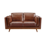 darrahopens Furniture > Sofas 3+2Seater Sofa Brown Leather Lounge Set for Living Room Couch with Wooden Frame