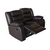 darrahopens Furniture > Sofas 3 Seater Recliner Sofa In Faux Leather Lounge Couch in Brown