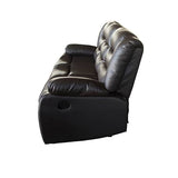 darrahopens Furniture > Sofas 3 Seater Recliner Sofa In Faux Leather Lounge Couch in Brown