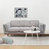 darrahopens Furniture > Sofas 3 Seater Sofa Beige Fabric Modern Lounge Set for Living Room Couch with Wooden Frame