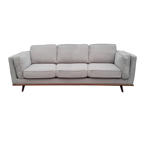 darrahopens Furniture > Sofas 3 Seater Sofa Beige Fabric Modern Lounge Set for Living Room Couch with Wooden Frame