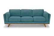 darrahopens Furniture > Sofas 3 Seater Sofa Teal Fabric Lounge Set for Living Room Couch with Wooden Frame