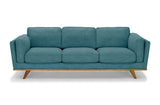 darrahopens Furniture > Sofas 3 Seater Sofa Teal Fabric Lounge Set for Living Room Couch with Wooden Frame