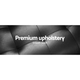 darrahopens Furniture > Sofas Artiss 3 Seater PU Leather Sofa Bed - Black
