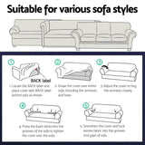 darrahopens Furniture > Sofas Artiss High Stretch Sofa Cover Couch Lounge Protector Slipcovers 3 Seater Black