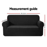 darrahopens Furniture > Sofas Artiss High Stretch Sofa Cover Couch Lounge Protector Slipcovers 3 Seater Black