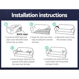darrahopens Furniture > Sofas Artiss High Stretch Sofa Cover Couch Lounge Protector Slipcovers 3 Seater Grey