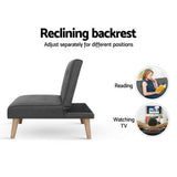 darrahopens Furniture > Sofas Artiss Linen Sofa Bed Lounge Chair Single Seater Modular Bed Set