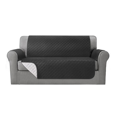 Darrahopens Furniture > Sofas Artiss Sofa Cover Quilted Couch Covers 100% Water Resistant 3 Seater Dark Grey