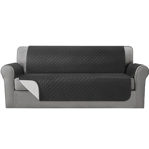 Darrahopens Furniture > Sofas Artiss Sofa Cover Quilted Couch Covers 100% Water Resistant 4 Seater Dark Grey