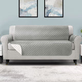 Darrahopens Furniture > Sofas Artiss Sofa Cover Quilted Couch Covers 100% Water Resistant 4 Seater Grey