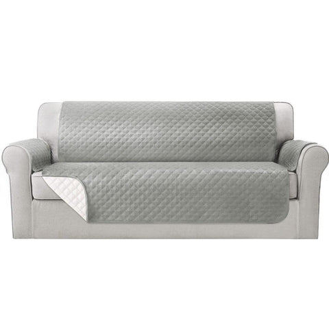 Darrahopens Furniture > Sofas Artiss Sofa Cover Quilted Couch Covers 100% Water Resistant 4 Seater Grey