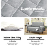 darrahopens Furniture > Sofas Artiss Sofa Cover Quilted Couch Covers Lounge Protector Slipcovers 3 Seater Grey