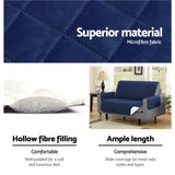 darrahopens Furniture > Sofas Artiss Sofa Cover Quilted Couch Covers Lounge Protector Slipcovers 3 Seater Navy