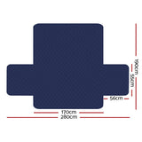 darrahopens Furniture > Sofas Artiss Sofa Cover Quilted Couch Covers Lounge Protector Slipcovers 3 Seater Navy