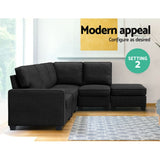 darrahopens Furniture > Sofas Artiss Sofa Lounge Set 5 Seater Modular Chaise Chair Suite Couch Dark Grey