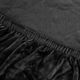 Darrahopens Furniture > Sofas Artiss Velvet Sofa Cover Plush Couch Cover Lounge Slipcover 3 Seater Black