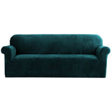 Darrahopens Furniture > Sofas Artiss Velvet Sofa Cover Plush Couch Cover Lounge Slipcover 4 Seater Agate Green