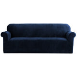 Darrahopens Furniture > Sofas Artiss Velvet Sofa Cover Plush Couch Cover Lounge Slipcover 4 Seater Sapphire