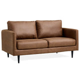 Darrahopens Furniture > Sofas Athena 2 + 3 Seater Sofa Fabric Uplholstered Lounge Couch - Saddle